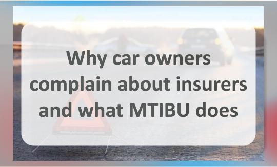 Complaints of car owners against insurers