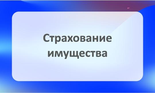 Страхование имущества