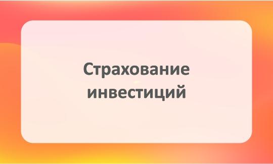 Страхование инвестиций